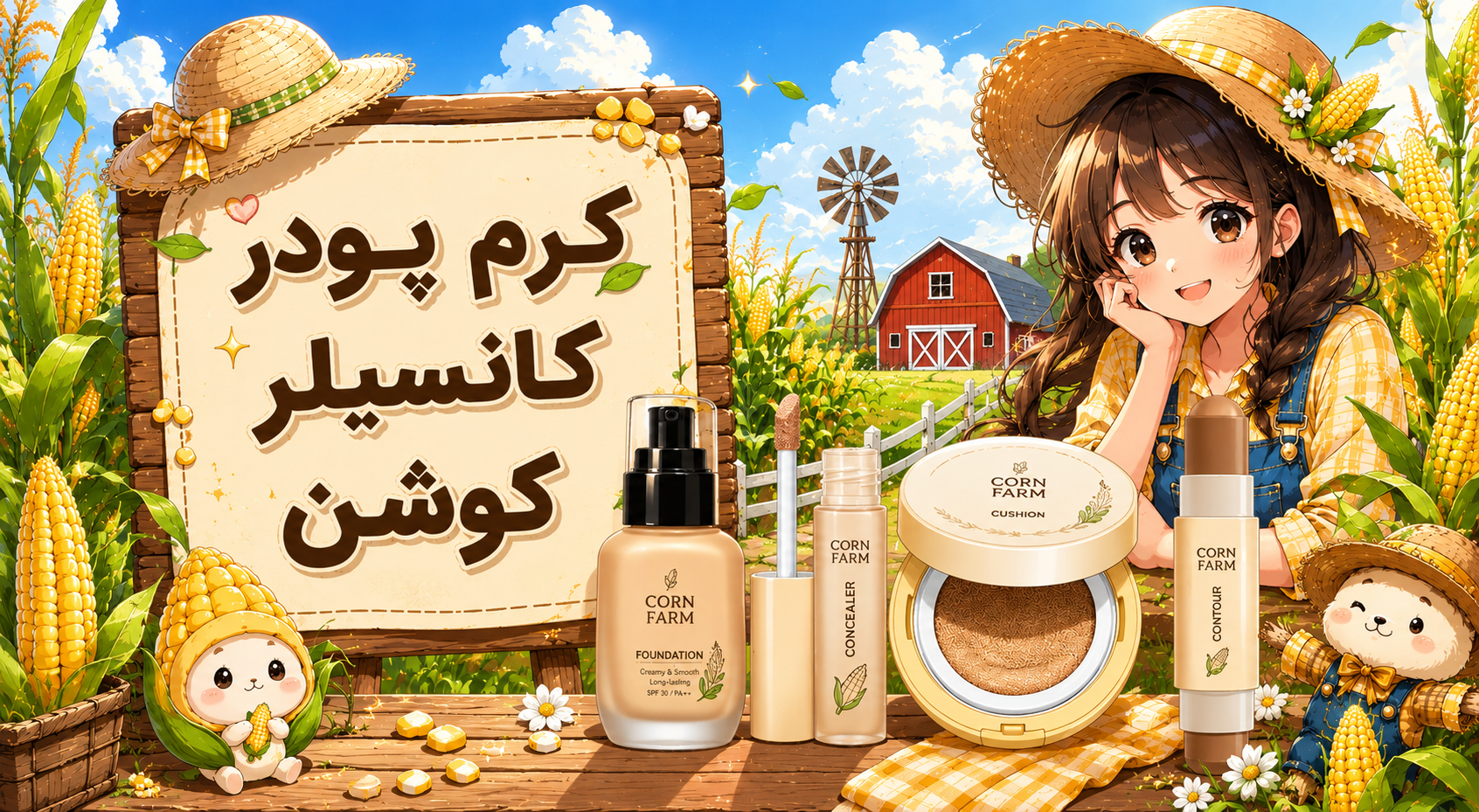 کرم پودر،کانسیلر،کوشن.