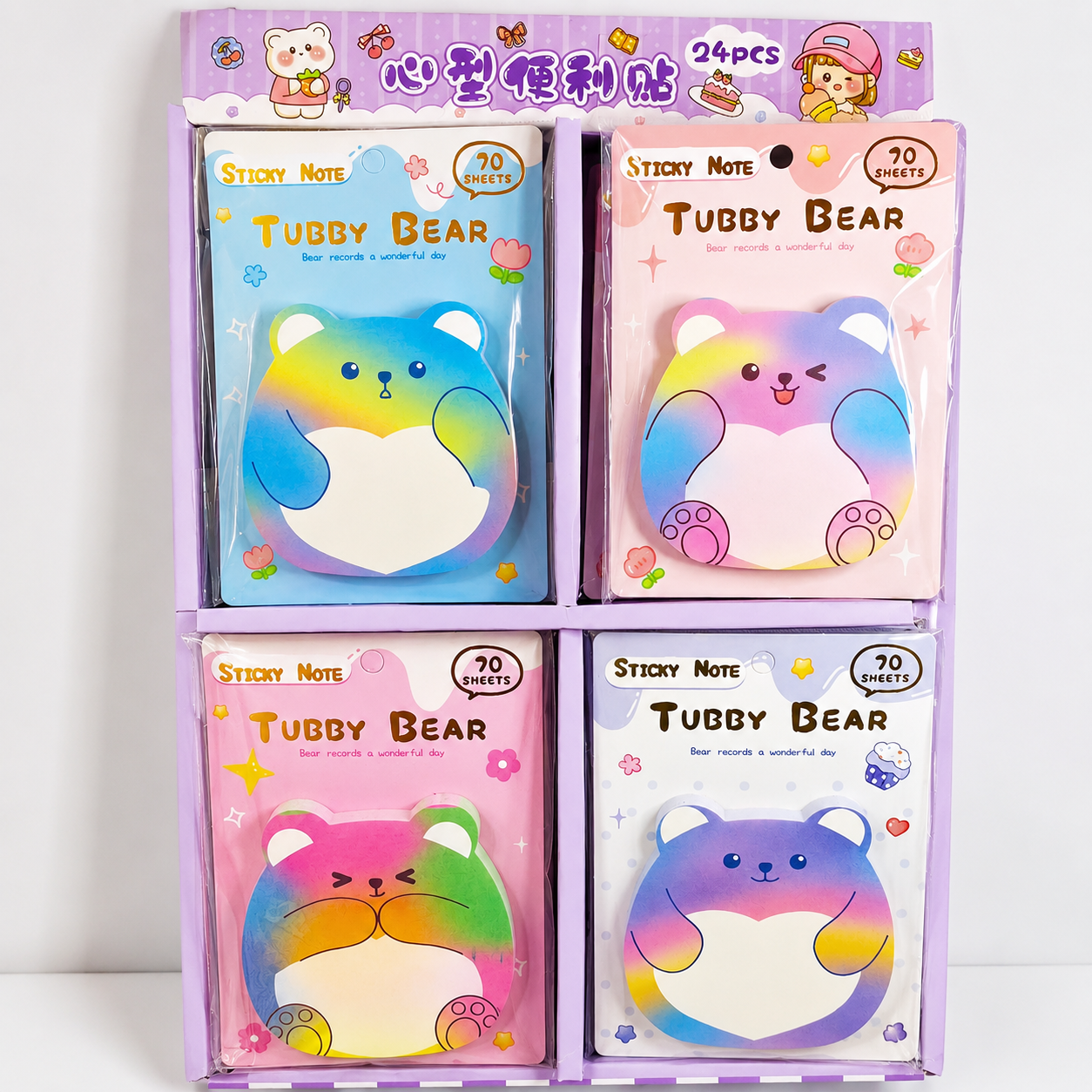 استیکی نوت خرس رنگین کمانی tubby bear