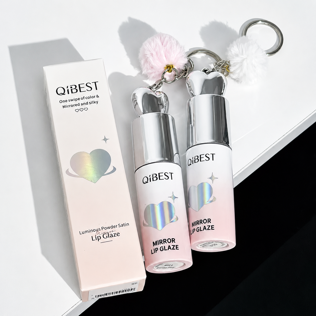رژلب مایع آویزدار براق qibest