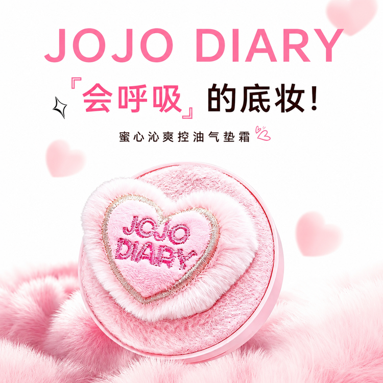 کوشن قلب برجسته خزدار صورتی jojo diary