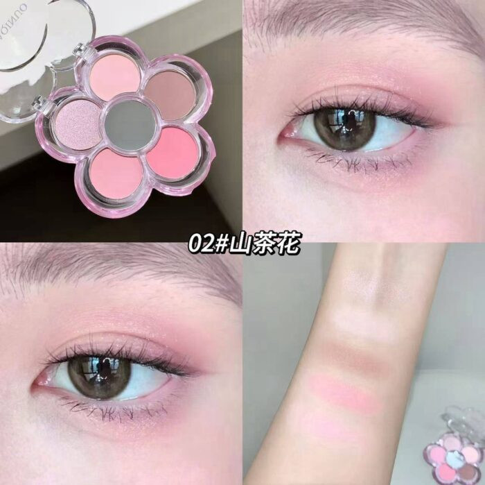 پالت سایه چشم ساکورا پنج رنگ آینه دارshaqinuo