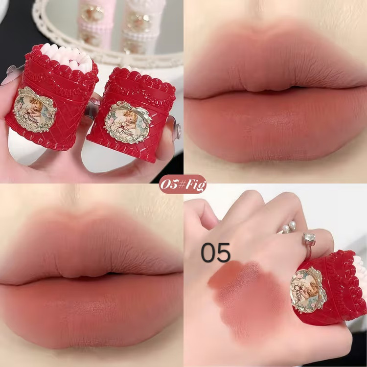 رژلب مات کیک توت فرنگی فرشته hues queen