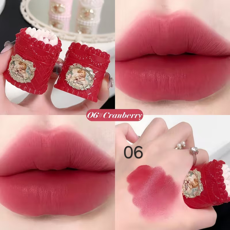 رژلب مات کیک توت فرنگی فرشته hues queen