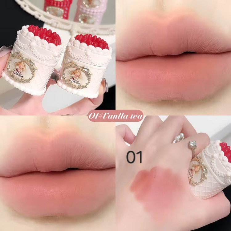 رژلب مات کیک توت فرنگی فرشته hues queen
