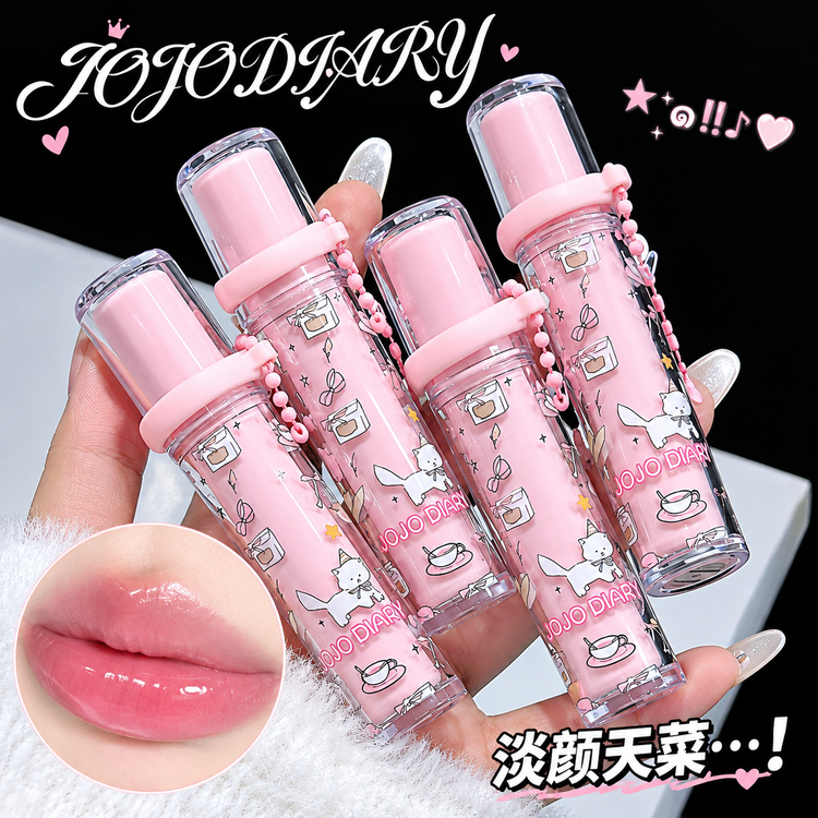رژلب مایع گربه ای با آویز پاپیونی jojo diary