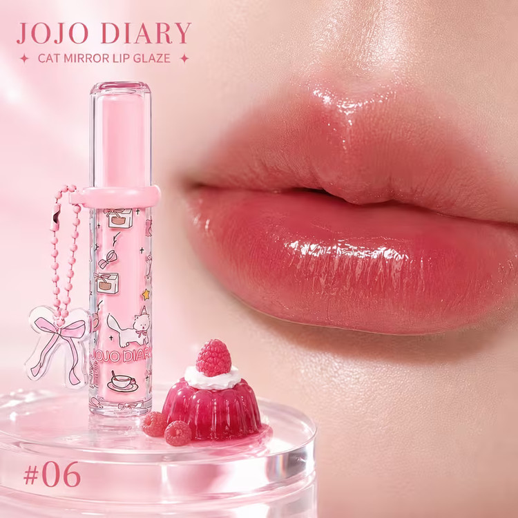رژلب مایع گربه ای با آویز پاپیونی jojo diary
