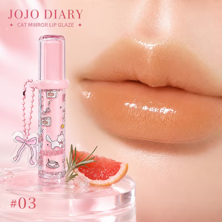 رژلب مایع گربه ای با آویز پاپیونی jojo diary