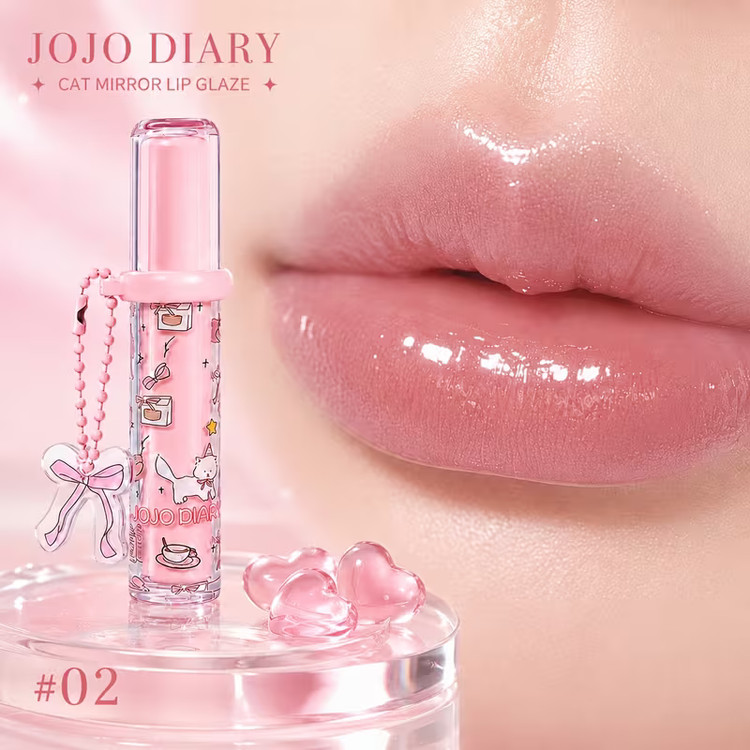 رژلب مایع گربه ای با آویز پاپیونی jojo diary