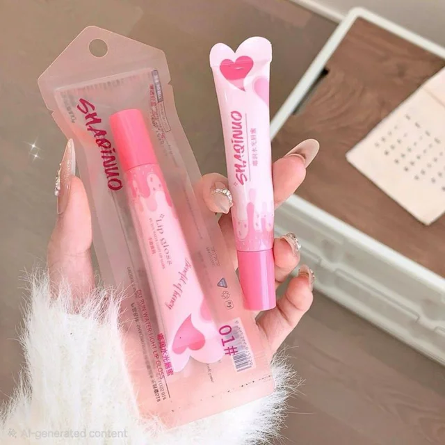 رژلب مایع  قلب صورتی shaqinuo