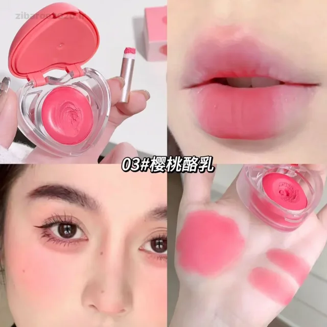 رژگونه و رژلب کرمی قلبی gege bear