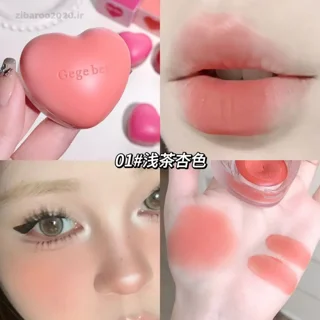 رژگونه و رژلب کرمی قلبی gege bear