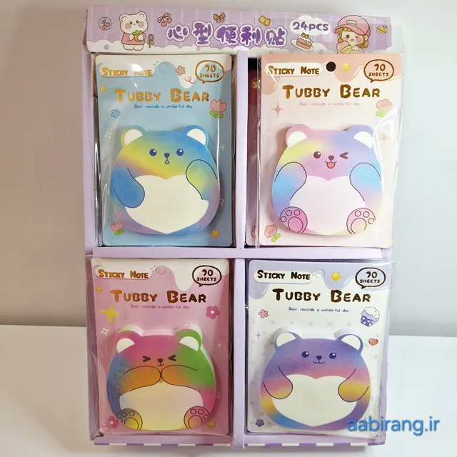 استیکی نوت خرس رنگین کمانی tubby bear