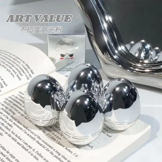 هایلایتر تخم مرغی نقره ای art value